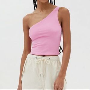 UO ophelia one shoulder cropped top